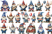Groovy 4th of July Gnomes PNG, an Illustration by SinaCreation (Thumbnail 2 of 5)