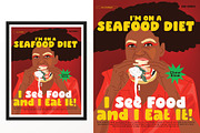 Food Lover x2 Posters Prints, a Food Illustration by Phathudesignsshop (Thumbnail 3 of 3)