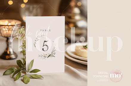 Wedding Table Number Mockup, a Product Mockup by MoMockups