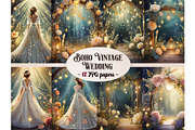 Boho Vintage Wedding JPG Papers, a Wallpaper Graphic by EdeniaArtStudio (Thumbnail 1 of 7)