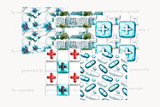 Medical Digital Paper Set | Healthca, a Pattern Graphic by GlamArtZhanna (Thumbnail 4 of 4)