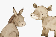 Nursery Farm Animals Clipart Set, an Animal Illustration by Pati Paints (Thumbnail 8 of 10)