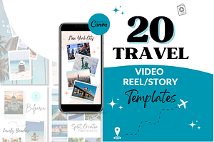 Travel Instagram Reels Templates, a Design Template by GraphiCarola