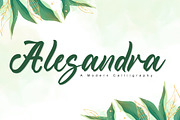 Alesandra a Modern Calligraphy, a Script Font by Fatmawati (Thumbnail 1 of 12)