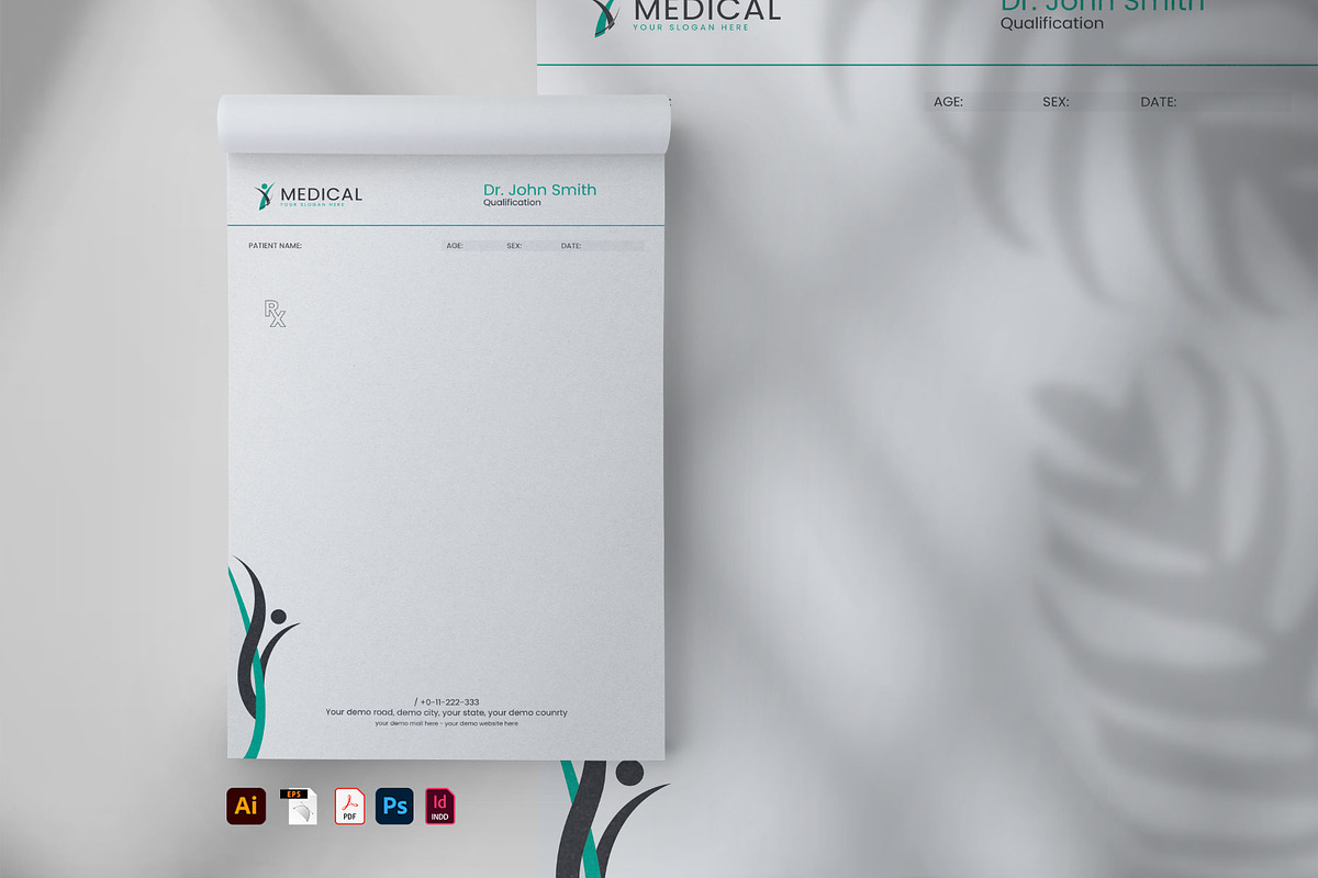 Doctor prescription pad design, a Stationery Template by Tanmoy Topu (Photo 1 of 2)