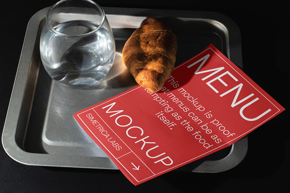 Menu Mockup - VOL 1, a Mockup by Simetrica Labs (Photo 2 of 4)