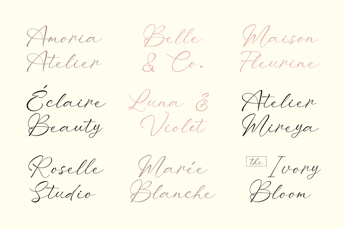 Mirevielle — Elegant Branding Script, a Script Font by Lettertype Studio (Photo 6 of 15)