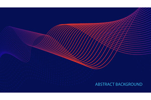 Red and blue abstract wave, an Object Illustration by JeanBet