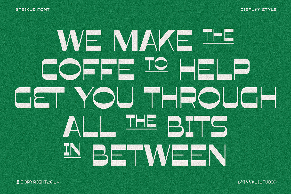 Basikle - Retro Reverse Contrast, a Sans Serif Font by Invasi Studio (Photo 7 of 11)