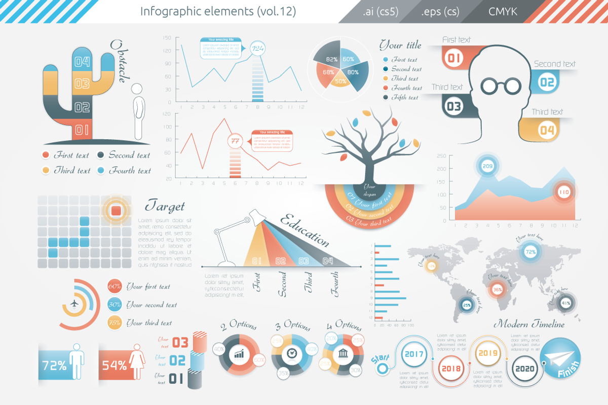 Infographic Elements (v12), a Presentation Template by Infographic Paradise