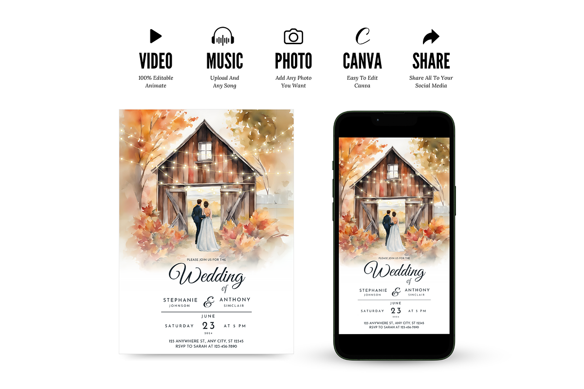 Rustic Wedding Invitation preview 7
