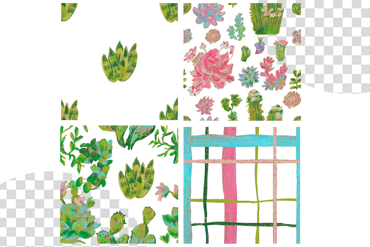 Cactus & Succulent Seamless Patterns, a Pattern Graphic by Lucyinyourheart (Photo 4 of 10)