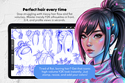 135 Y2K Female Hair Procreate Stamps, a Brush Add-On by Selentaori Studio (Thumbnail 4 of 10)