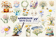 Spring Daisy Flower Clipart Bundle, a Work Illustration by OK Design (Thumbnail 1 of 3)
