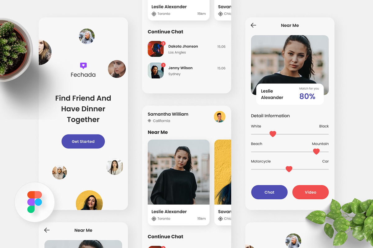 Fechada - Dating Mobile App, an UI Kit Template by Panen Creative (Photo 1 of 3)
