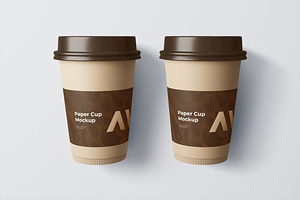 Paper Cup Mockup, a Cups & Container Mockup by zpackcreative