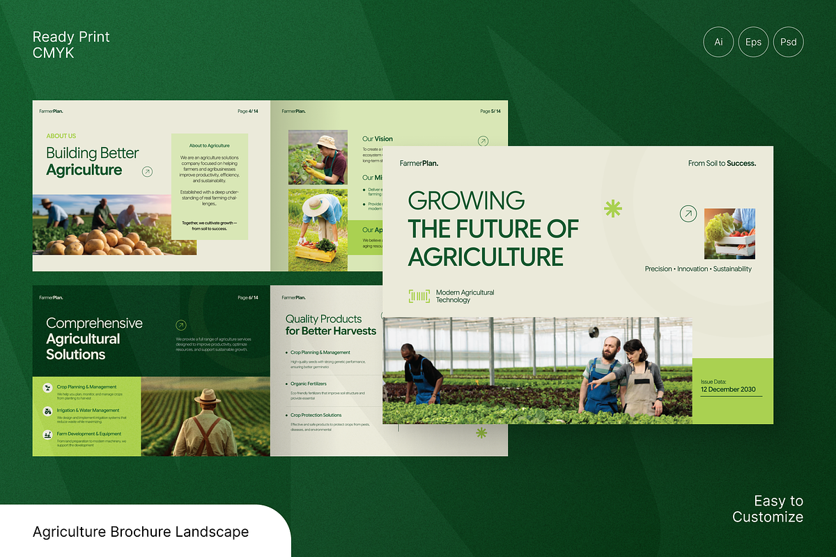 Agriculture Landscape Brochure, a Brochure Template by Annora Studio (Photo 1 of 4)