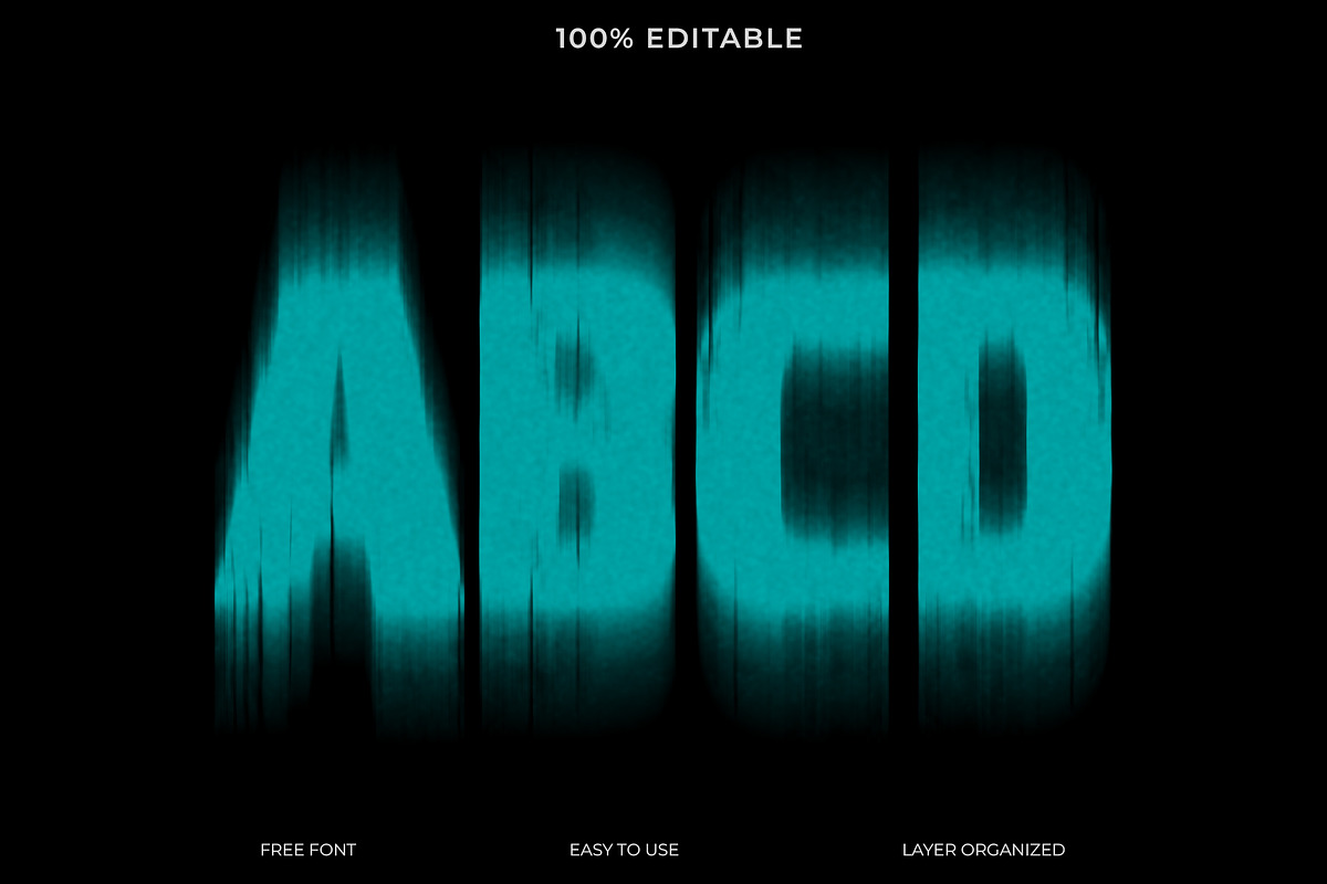 Vertical Glitch Text Effect PSD, a Layer Style Add-On by Imamul001