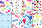 Airplanes watercolor set, a Graphic by DollyPotterson (Thumbnail 4 of 6)