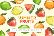 Summer Fruits | Illustrated PNGs, a Graphic by Victoria Bilsborough (Thumbnail 1 of 2)
