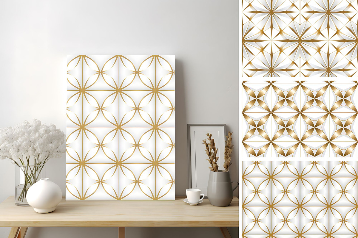 Lux Gold Geometrics seamless pattern, a Pattern Graphic by ARTOZEN DIGITAL (Photo 8 of 10)