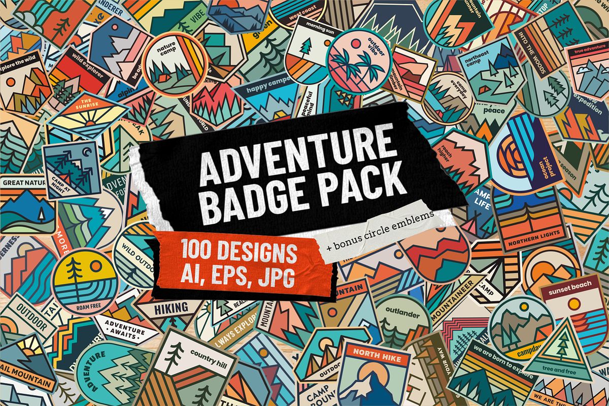 60%OFF | ALL Adventure Badge Packs, an Illustration by Firowerk (Photo 2 of 13)