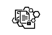 Secure Blockchain Icons Set, a Graphic by hafijul (Thumbnail 8 of 14)