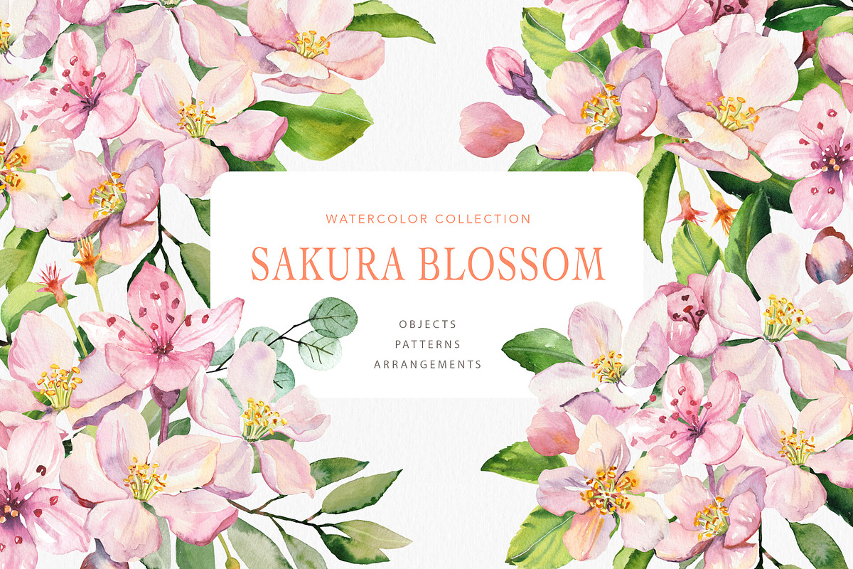 Sakura Blossom patterns, a Pattern Graphic by Volha Studio (Photo 1 of 9)