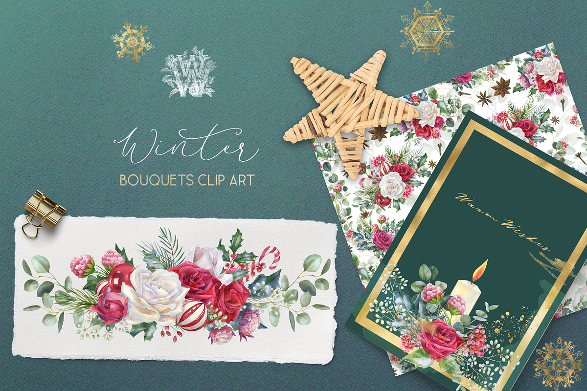 Watercolor Winter wedding border png, an Illustration by WonderWonder (Photo 4 of 10)