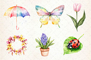 Spring Seasonal Elements Clipart, an Illustration by Dream Creation (Thumbnail 4 of 6)