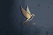 Golden Bird Logo | Luxury & Freedom, an Animal Illustration by Master Design (Thumbnail 1 of 2)