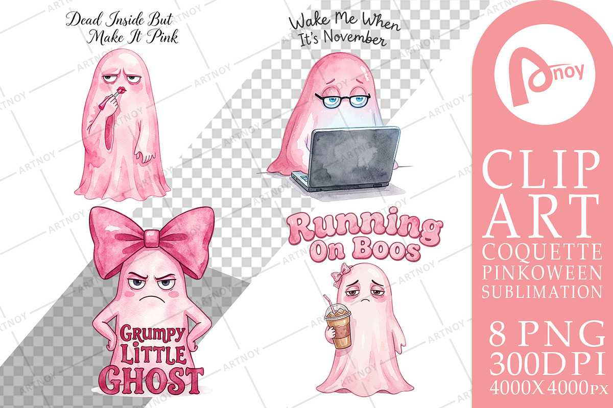 Coquette Pinkoween Sublimation, a Seasonal Illustration by Artnoy (Photo 15 of 18)