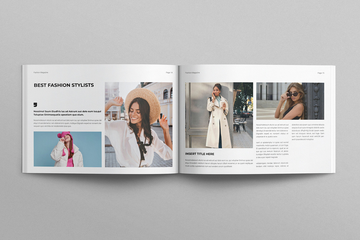 Fashion Magazine Template Landscape, a Magazine Template by E-Type (Photo 6 of 7)
