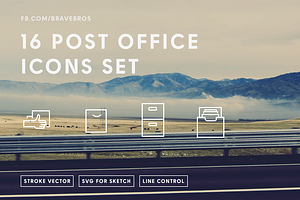 16 Post Office Icons Pack