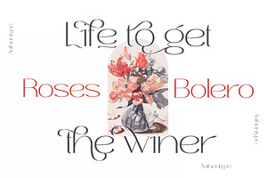 Roses Bolero Elegant Sans Serif