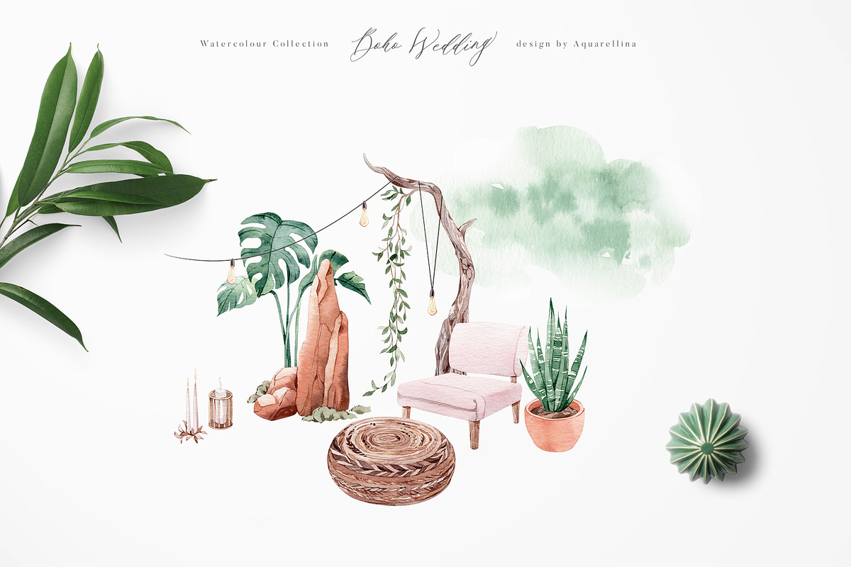 Boho Wedding Illustrations, an Illustration by Aquarellina (Photo 12 of 28)