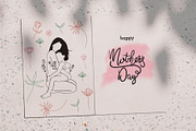 Motherhood line drawing bundle, an Illustration by Negative Space (Thumbnail 2 of 5)