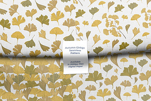 Autumn Ginkgo Seamless Pattern