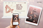50 yoga poses with flower pattern, a Healthcare Illustration by Ellis Art (Thumbnail 2 of 7)