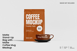 Stand-Up Bag with Mug Mockup, a Packaging Mockup by Unerispace