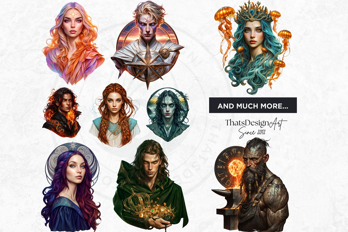 Baltic gods Pantheon clipart Set, a Person Illustration by ThatsDesignArt (Photo 10 of 10)