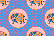 Indian elephant, a Pattern Graphic by sovarina (Thumbnail 2 of 2)