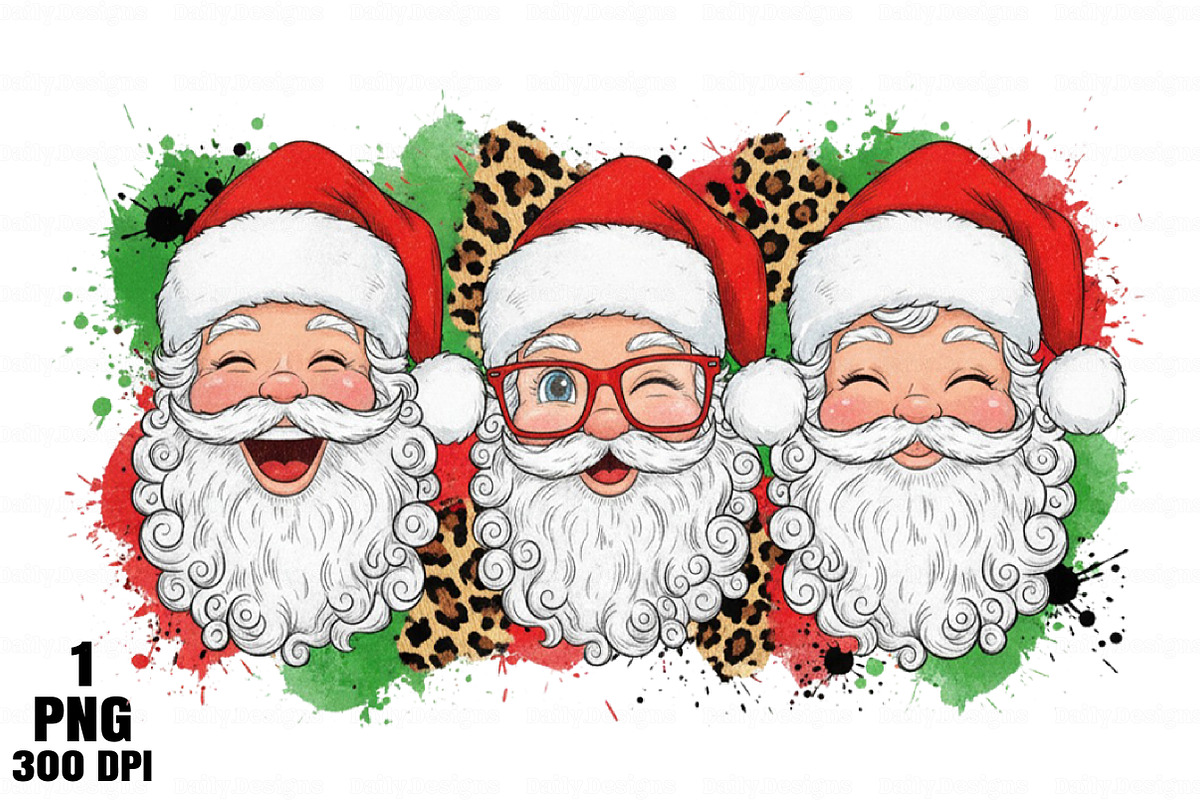 Preppy Brushstroke Christmas Santa P, an Illustration by Daily.Designs (Photo 1 of 10)