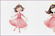 Little Pink Princess Watercolor Art, a Decorative Illustration by Digital Dreamscaping (Thumbnail 7 of 9)