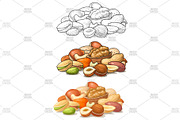 Pattern and stack nut engrave, icon, a Food Illustration by MoreVector (Thumbnail 2 of 4)