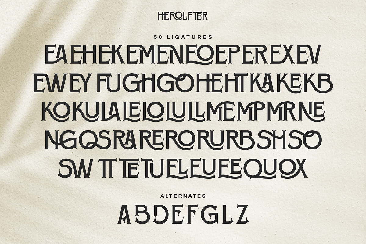 Herolfter - Modern Bold Display Font, a Serif Font by Pixesia Studio (Photo 10 of 10)