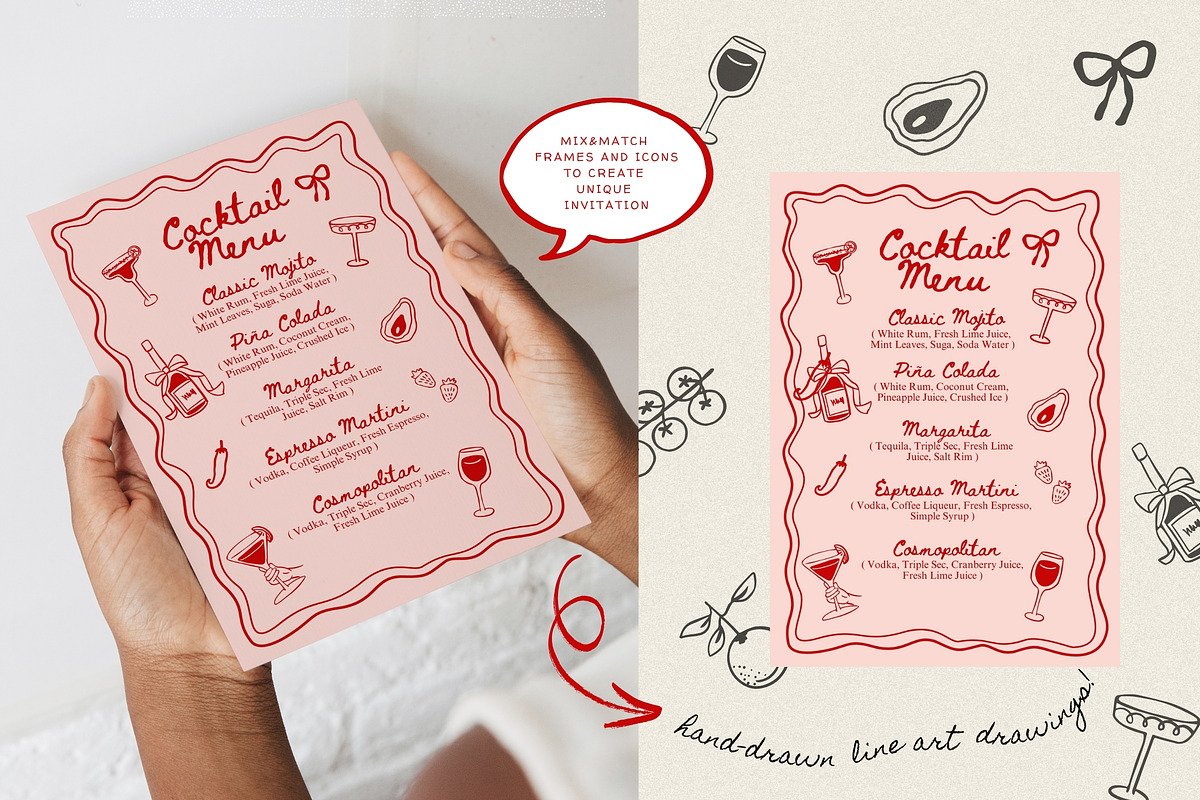 +200 Whimsical Wedding Summer Bundle, a Food Illustration by NassyArt (Photo 22 of 23)