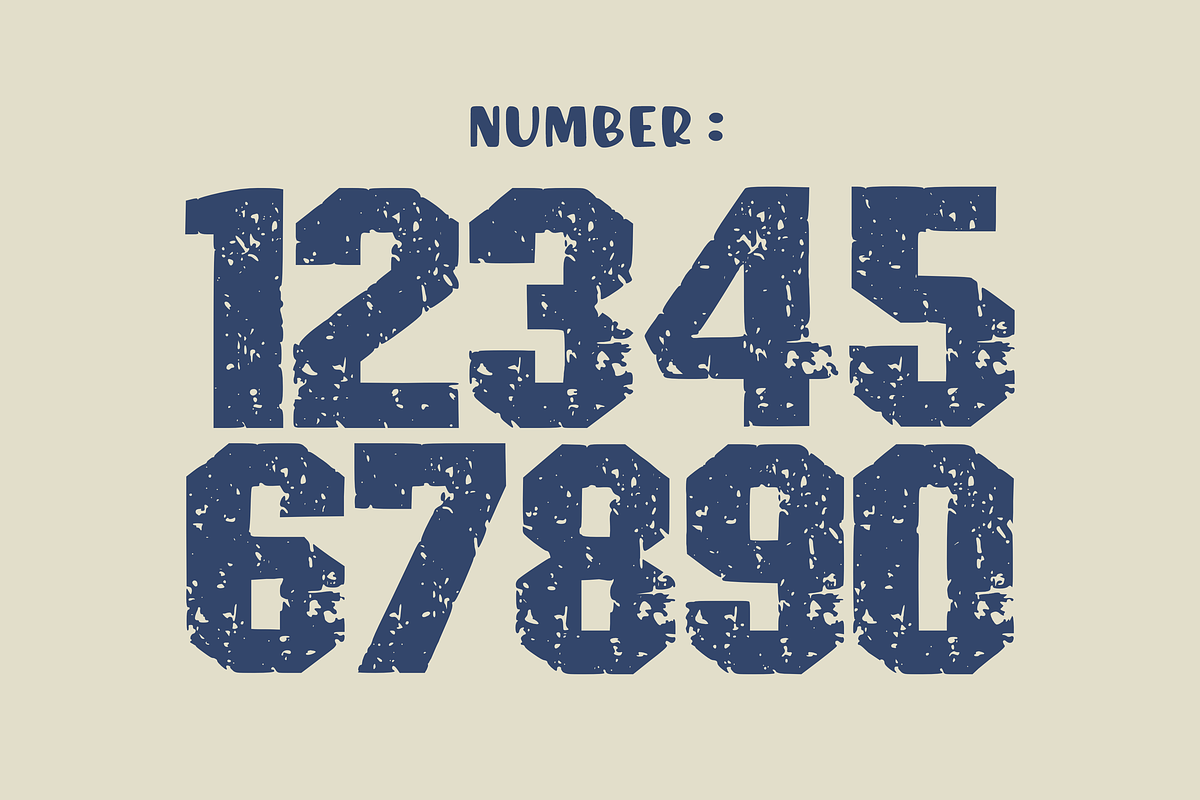 Simple Grunge - Grunge Font Types, a Font by KiddoGlyphs Studio (Photo 3 of 4)