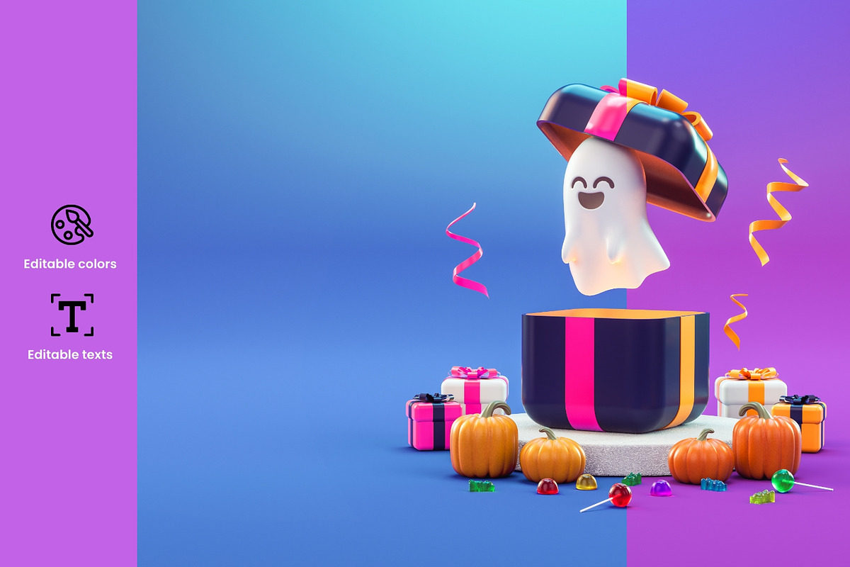 Happy Halloween Banner Design, a Background Graphic by TandemStock (Photo 2 of 3)