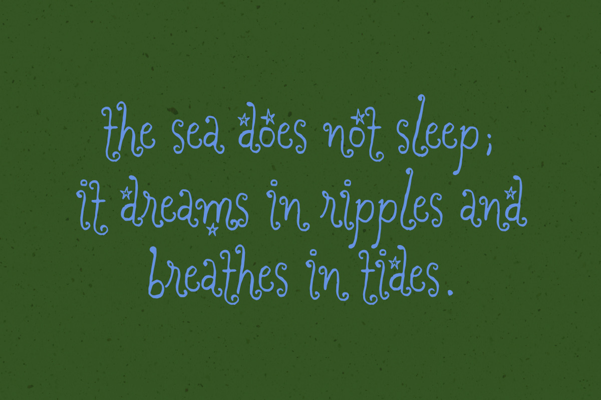 Dreaming Ocean | Curly Whimsy Font, a Handwritten Font by type peace (Photo 11 of 15)